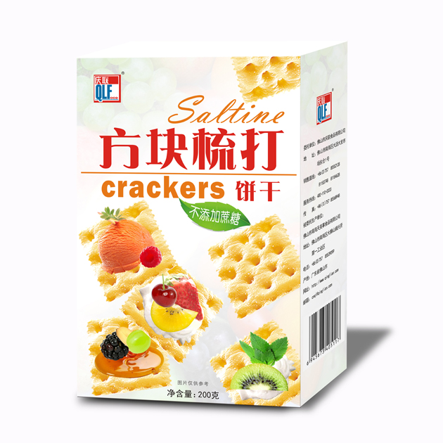 200g庆联方块梳打饼干